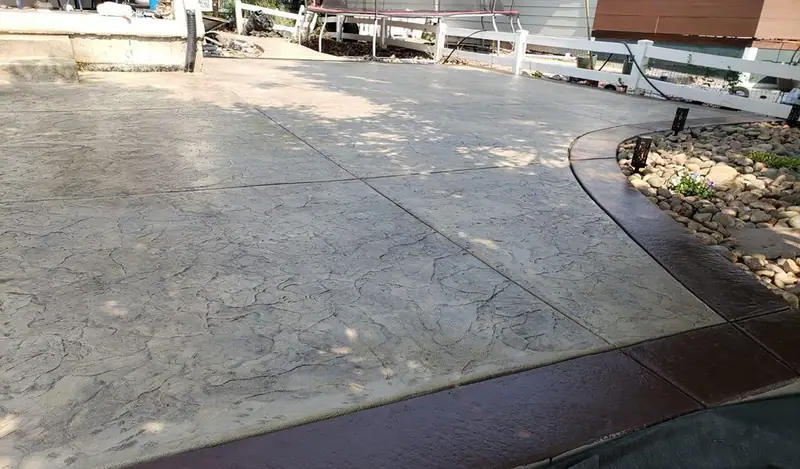 Stamped Patio with Stained Border