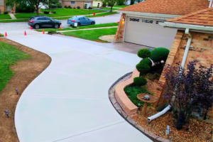 Concrete driveway