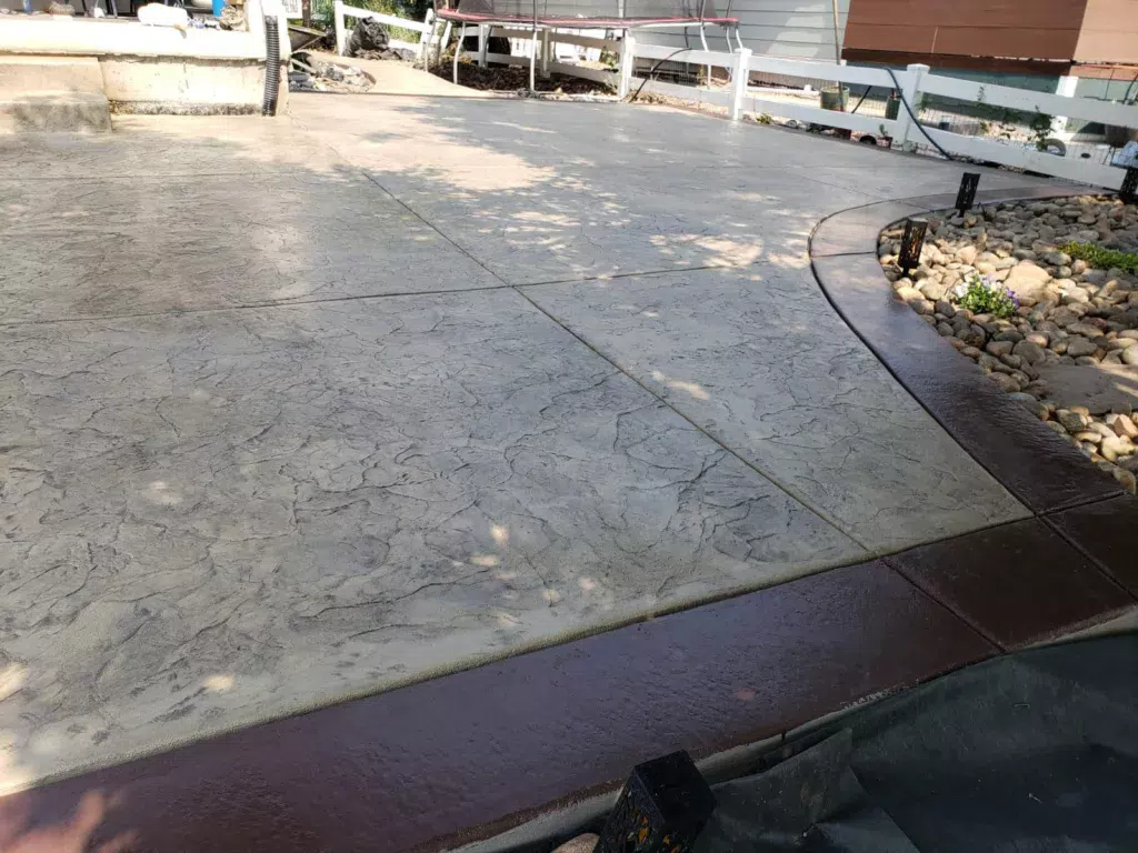 Stamped concrete patio in Fort Collins, Hugo's Concrete, Windsor Concrete Contractor