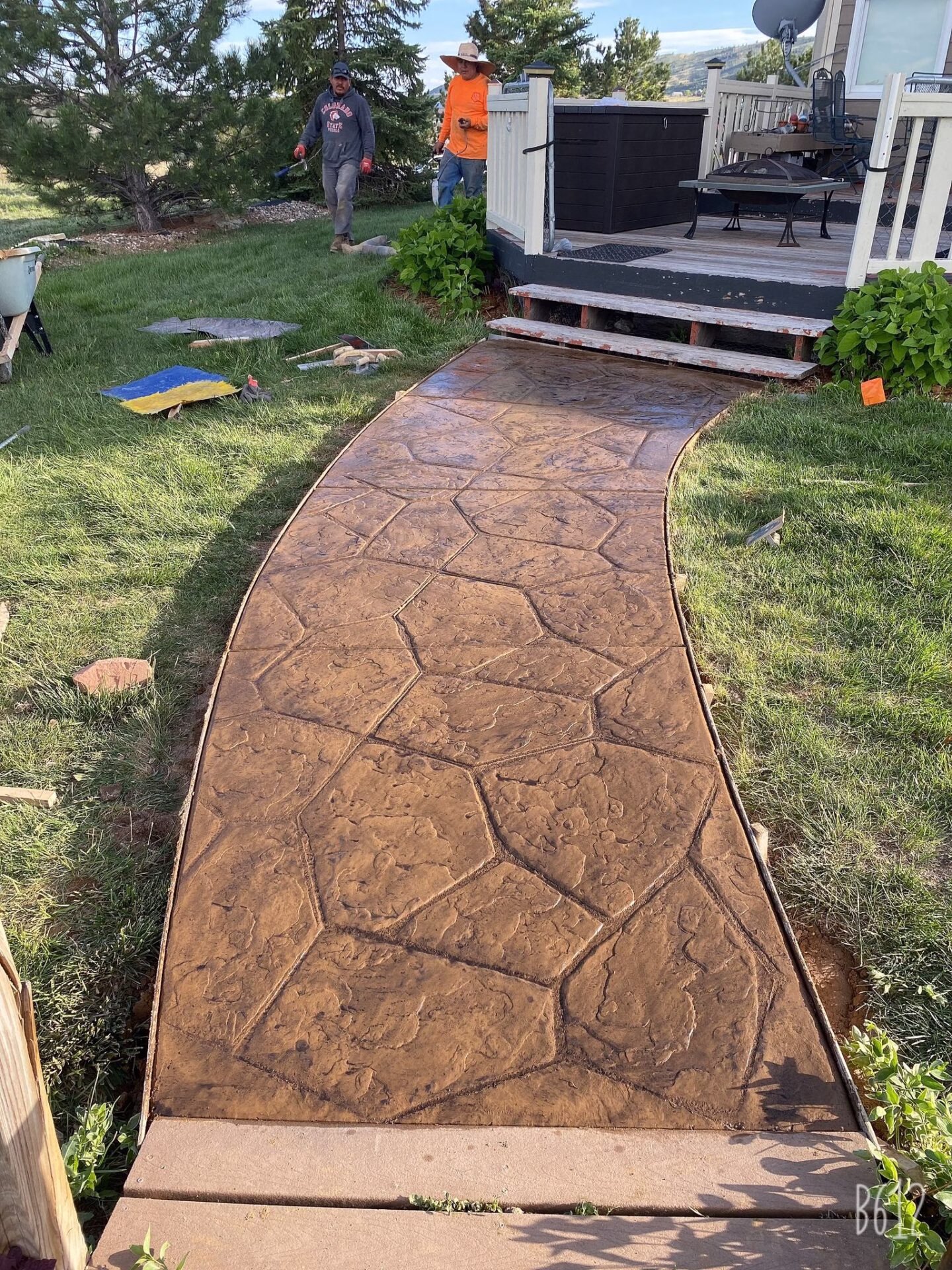 Concrete sidewalk