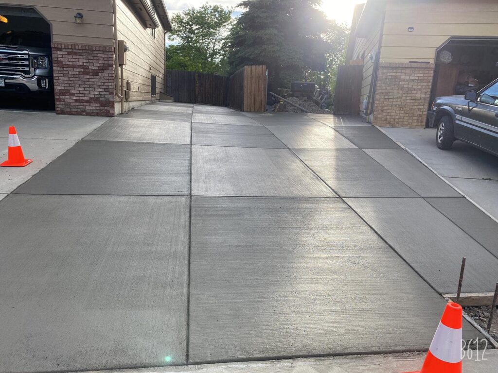 New concrete driveway installation in Boulder and Longmont, CO