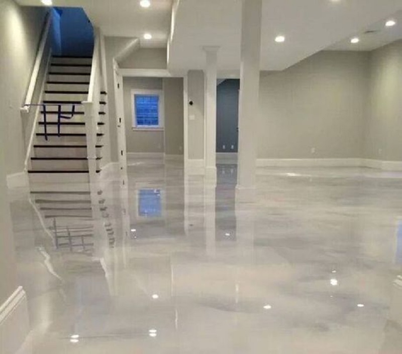 Basement Epoxy Flooring - Hugo's Concrete
