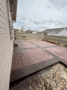 Stamped Colored Concrete Patio – Indian Village Dr, Wellington, CO